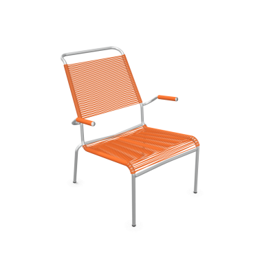 Säntis Spaghetti Lounger Hochlehner mit Armlehnen feuerverzinkt