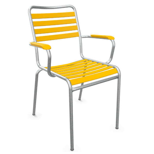 Rigi Lättli Gartenstuhl mit Armlehne feuerverzinkt