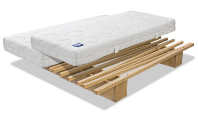 Bett Tojo V = Variabel 90 bis 180x200 cm