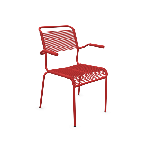 Spaghettistuhl Säntis mit Armlehnen beschichtet