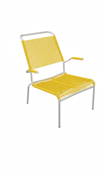 Säntis Spaghetti Lounger Hochlehner mit Armlehnen feuerverzinkt