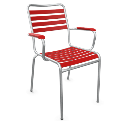 Rigi Lättli Gartenstuhl mit Armlehne feuerverzinkt