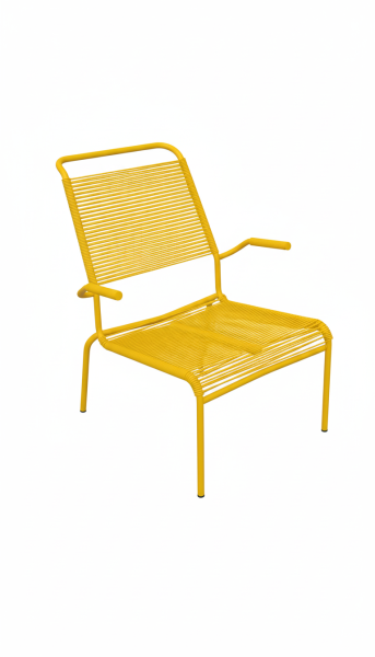 Säntis Spaghetti Lounger Hochlehner mit Armlehnen beschichtet