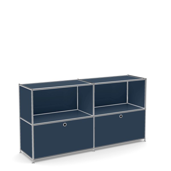 Highboard Violettblau mit 2 Klappen